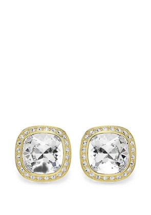 Swarovski crystal-embellished cushion-cut earrings - Gold