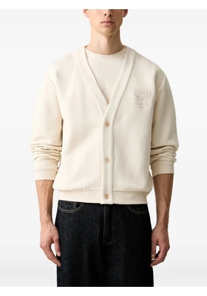 GUESS USA embroidered-logo cardigan - Neutrals