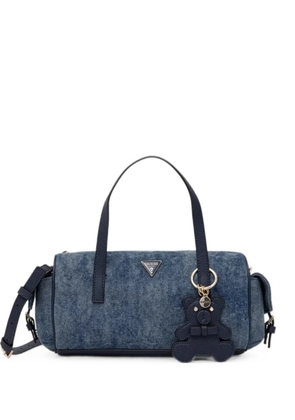 GUESS USA logo-plaque bear-charm tote bag - Blue