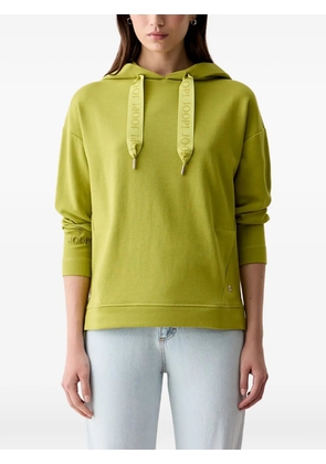 Joop! logo-embroidered drawstring hoodie - Green