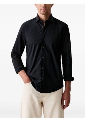 Marc O'Polo logo-embroidered long-sleeve shirt - Black