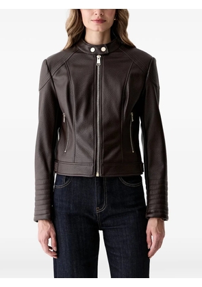 GUESS USA zip-up panelled jacket - Brown