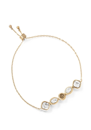GUESS USA crystal-embellished 4G logo bracelet - Gold