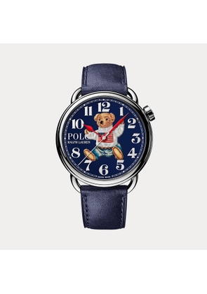 42 MM Sitting Polo Bear Steel Blue Dial