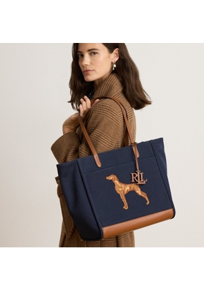 Dog-Embroidered Large Cameryn Tote Bag