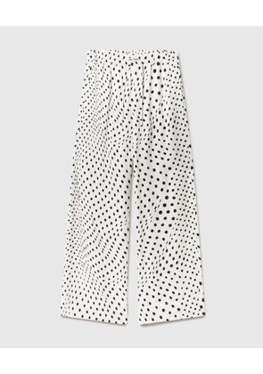 Stella McCartney - Polka Dot Satin Wide-Leg Pants, , Size: 36