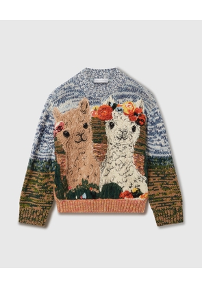 Stella McCartney - Alpaca Jacquard Knit Sweater, , Size: M