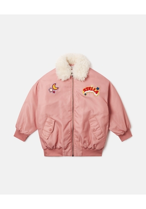 Stella McCartney - Faux-Fluffy Bomber Jacket, , Size: 6