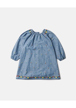 Stella McCartney - Tulip Embroidered Chambray Dress, , Size: 3
