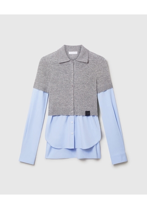 Stella McCartney - Hybrid Knit Shirt Cardigan, , Size: XS
