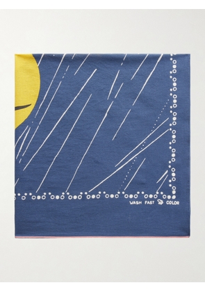 KAPITAL - Fastcolor Printed Selvedge Cotton-Voile Bandana - Men - Blue