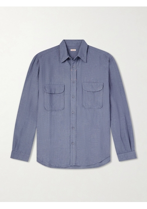 KAPITAL - Linen Shirt - Men - Blue - 2