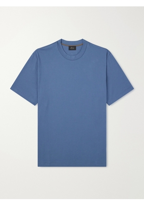Brioni - Cotton-Jersey T-Shirt - Men - Blue - M