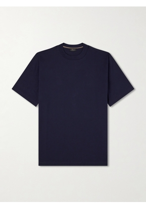 Brioni - Cotton-Jersey T-Shirt - Men - Blue - M