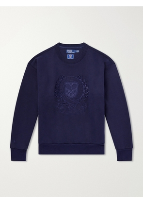 Polo Ralph Lauren - Wimbledon Logo-Embroidered Cotton Sweatshirt - Men - Blue - S