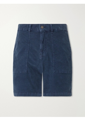 Corridor - Wide-Leg Stretch-Cotton Corduroy Shorts - Men - Blue - UK/US 30