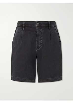 Corridor - Spring Wide-Leg Stretch-Cotton Denim Shorts - Men - Black - UK/US 30