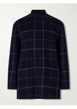 Dunhill - Checked Wool-Blend Coat - Men - Blue - IT 44
