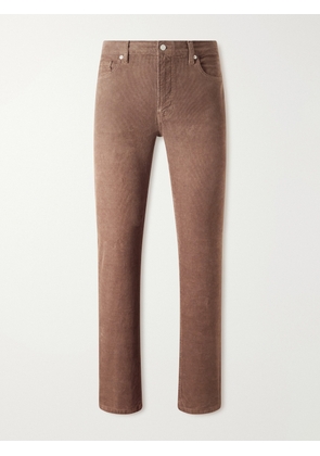 FRAME - Modern Straight-Leg Cotton-Blend Corduroy Trousers - Men - Brown - UK/US 29