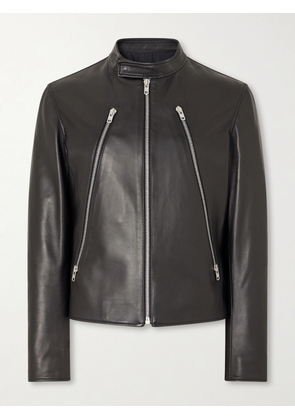 Maison Margiela - Zip-Detailed Leather Biker Jacket - Men - Black - IT 46
