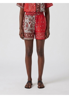 PAROSH Bandana Print Silk Shorts P. A.R. O.S. H. with Elasticated Waist