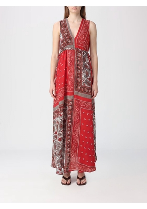 PAROSH Off-the-Shoulder Bandana Print Silk Maxi Dress P. A.R. O.S. H.