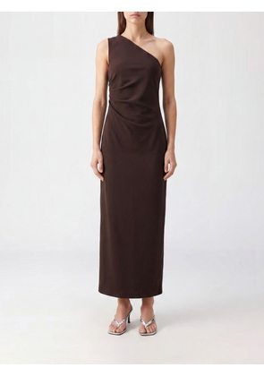 PAROSH Pingu One-Shoulder Asymmetric Sheath Midi Dress P. A.R. O.S. H. in Cady