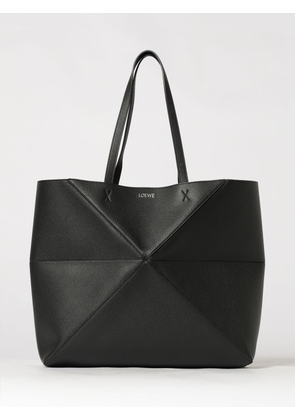 LOEWE Puzzle Fold Grained Calf Leather Tote Bag with Double Handle