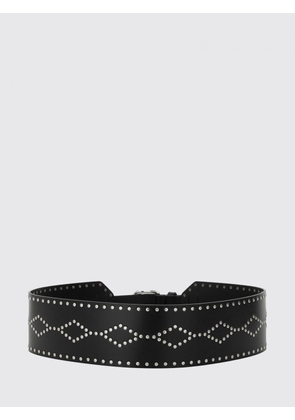 ISABEL MARANT Lucie Studded Smooth Leather Belt with Pin-Buckle