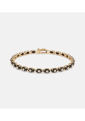 Sydney Evan Tiny Carved Stone 14kt gold bracelet with onyx and diamonds