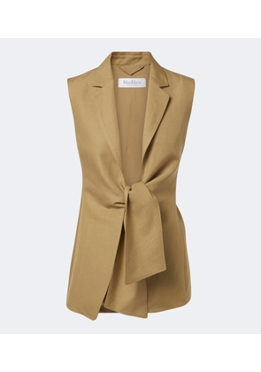 Max Mara Linen and silk twill vest