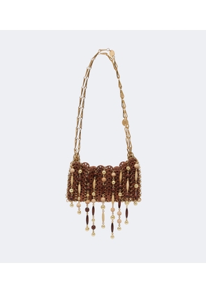 Rabanne 1969 Small wood embellished shoulder bag