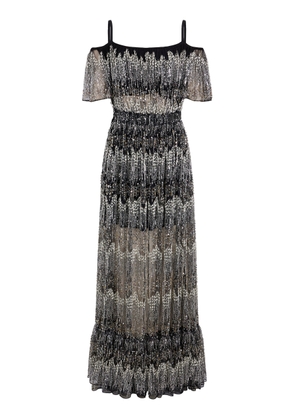 Rabanne Embroidered Tulle Maxi Dress - Moda Operandi