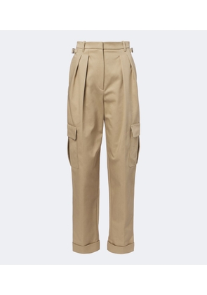 Mugler Pleated cotton-blend cargo pants