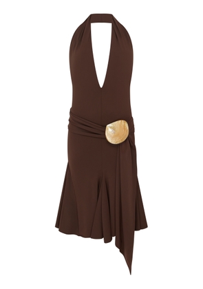 Conner Ives Shell Sash Halter Midi Dress - Moda Operandi