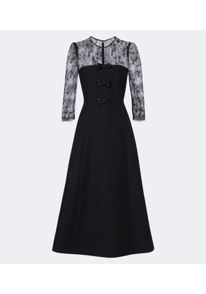 Valentino Crepe Couture lace-trimmed midi dress