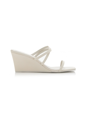 St. Agni Cross-Strap Leather Sandals - Moda Operandi
