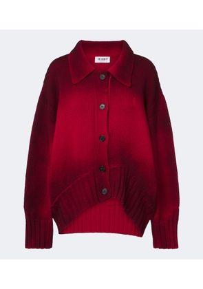 The Attico Ombre oversized wool and cashmere cardigan