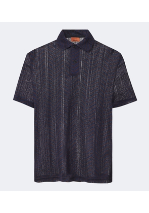 Missoni Zigzag striped knitted polo shirt