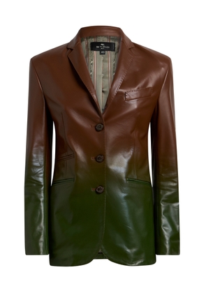 Etro Ombré Leather Blazer - Moda Operandi