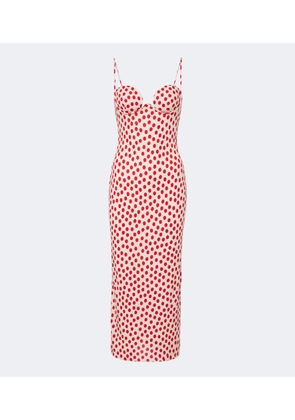 Alaia Polka-dot jersey midi dress