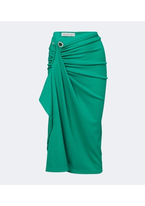 Christopher Esber Crystal Pendant jersey midi skirt