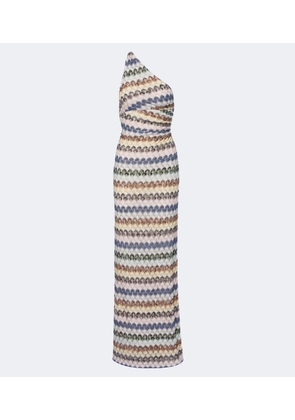 Missoni One-shoulder lame gown