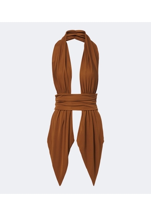 Christopher Esber Scarf halterneck jersey top