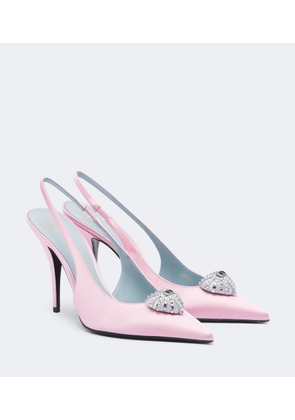 Valentino Garavani Cour Royal satin slingback pumps