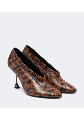 Proenza Schouler Tee snake-effect leather pumps