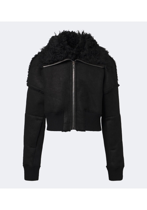 Rick Owens Flight cropped leather jacket