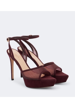 Gianvito Rossi Mesh platform slingback sandals