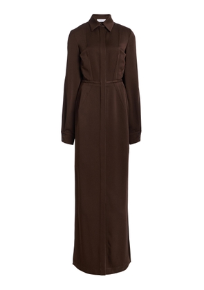 Michael Kors Collection Slit Sleeve Techno Satin Maxi Dress - Moda Operandi