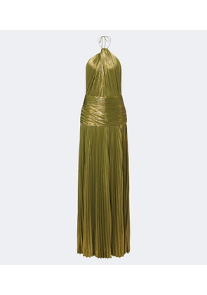 Retrofete Thalia plisse halterneck gown